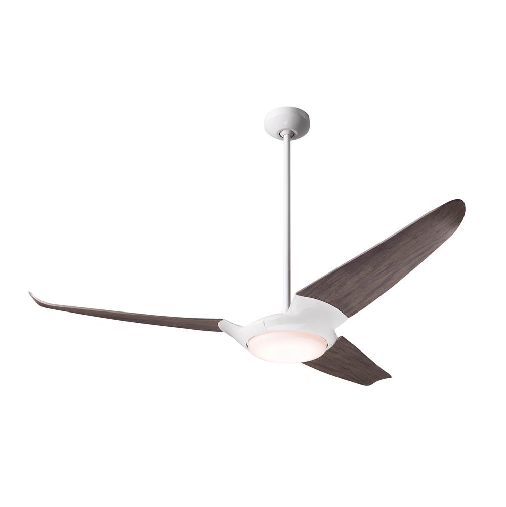 Modern Fan Company IC/Air (3 Blade ) Fan; Gloss White Finish; 56'' Graywash Blades; 20W LED; Wall Control