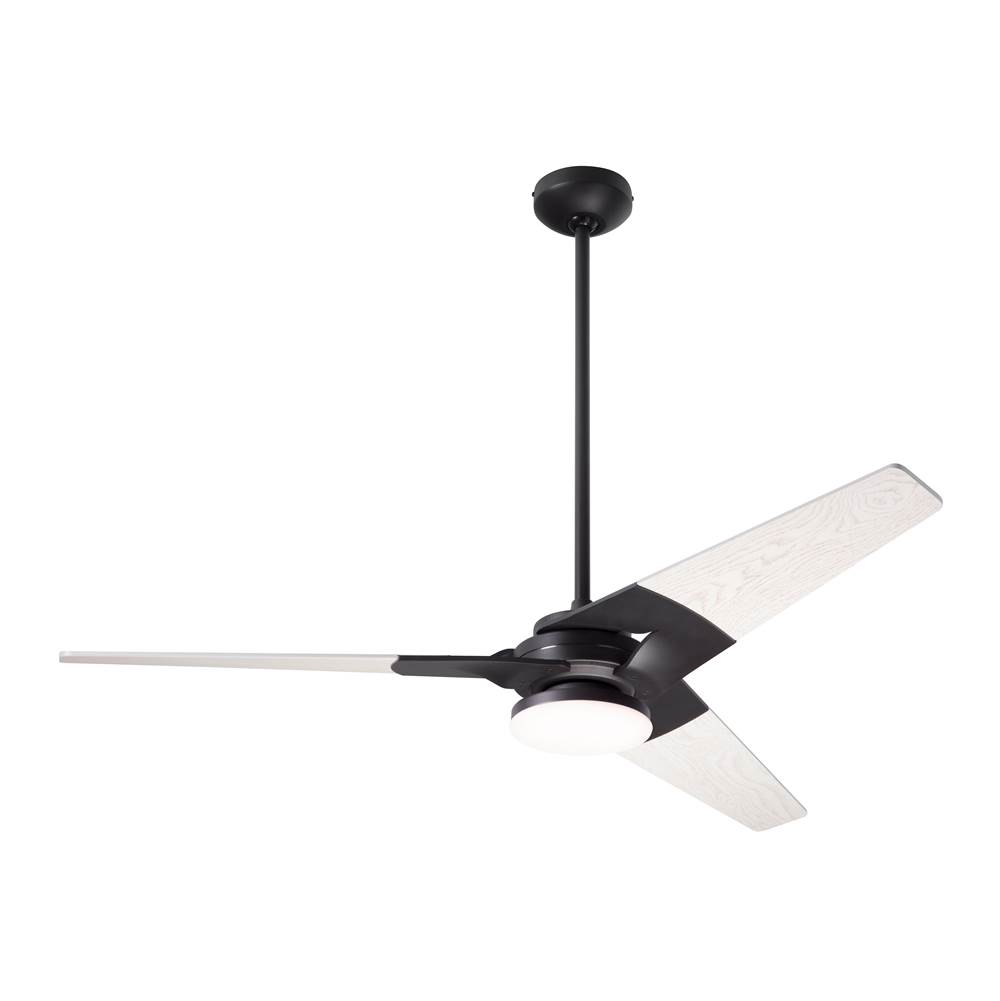 Modern Fan Company Torsion Fan; Dark Bronze Finish; 52'' Whitewash Blades; 20W LED; Handheld Remote Control (2-wire)