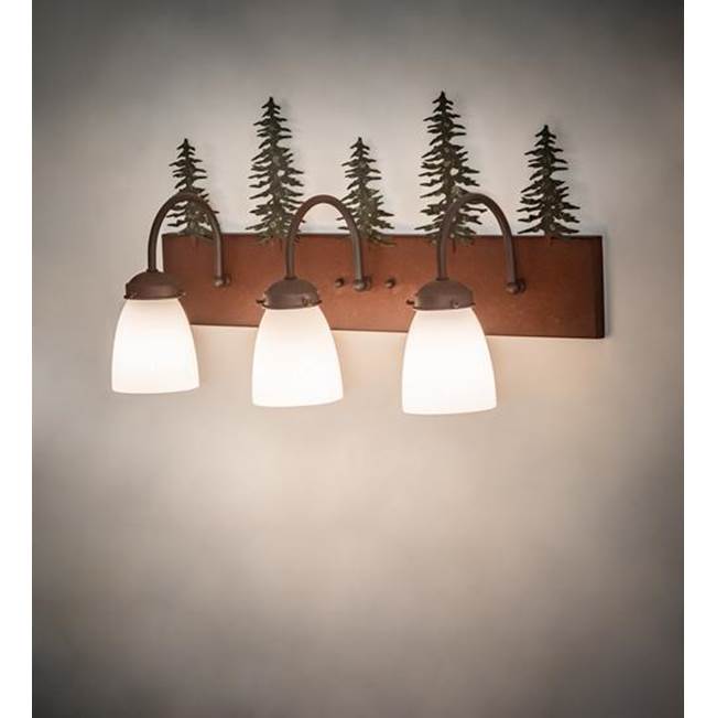 Meyda Tiffany 24''Wide Tall Pines 3 Light Vanity Light
