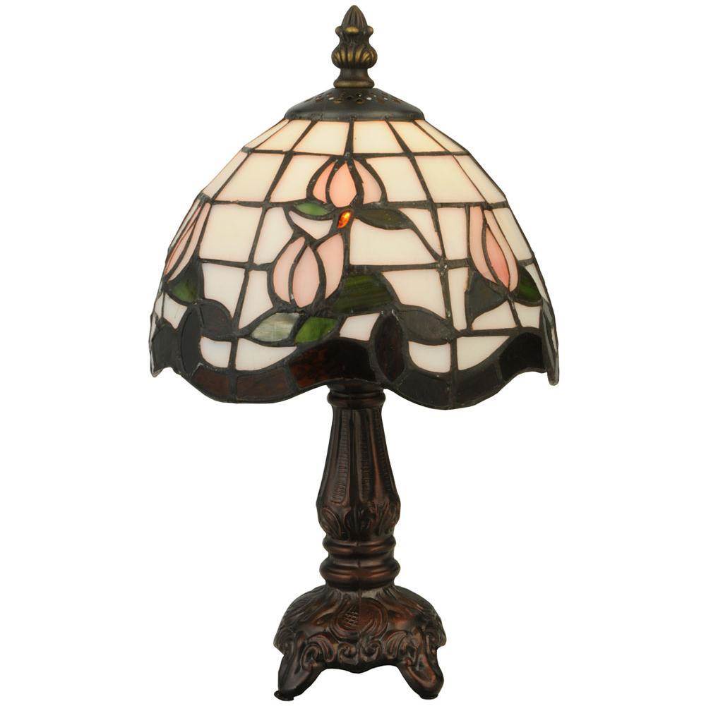 Meyda Tiffany 12''H Roseborder Mini Lamp