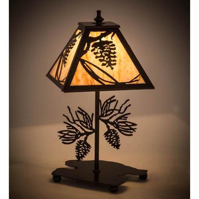 Meyda Tiffany 15''H Whispering Pines Accent Lamp