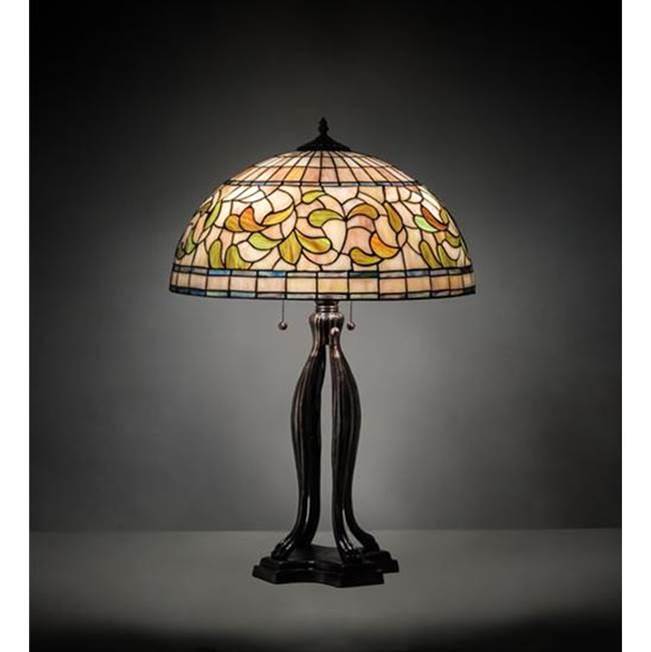 Meyda Tiffany 30'' High Tiffany Turning Leaf Table Lamp