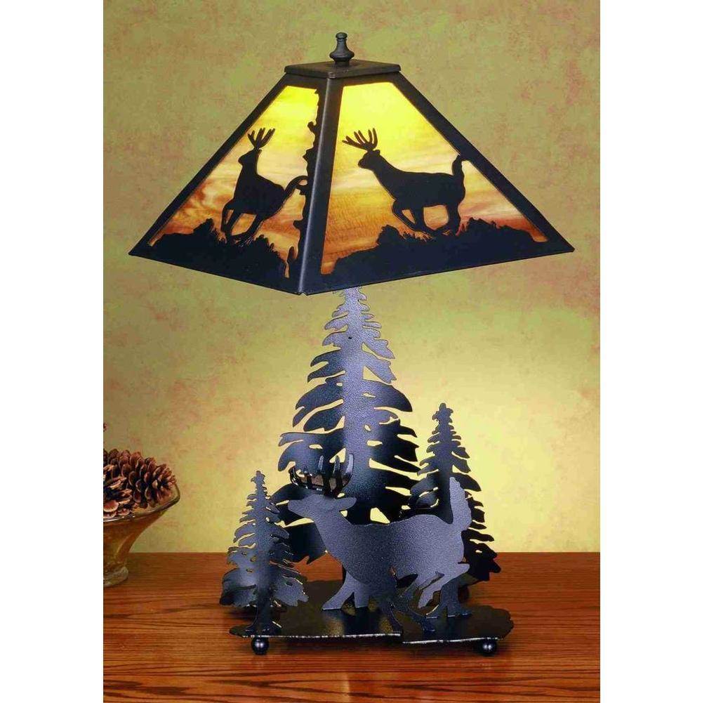 Meyda Tiffany 21''H Lone Deer Table Lamp
