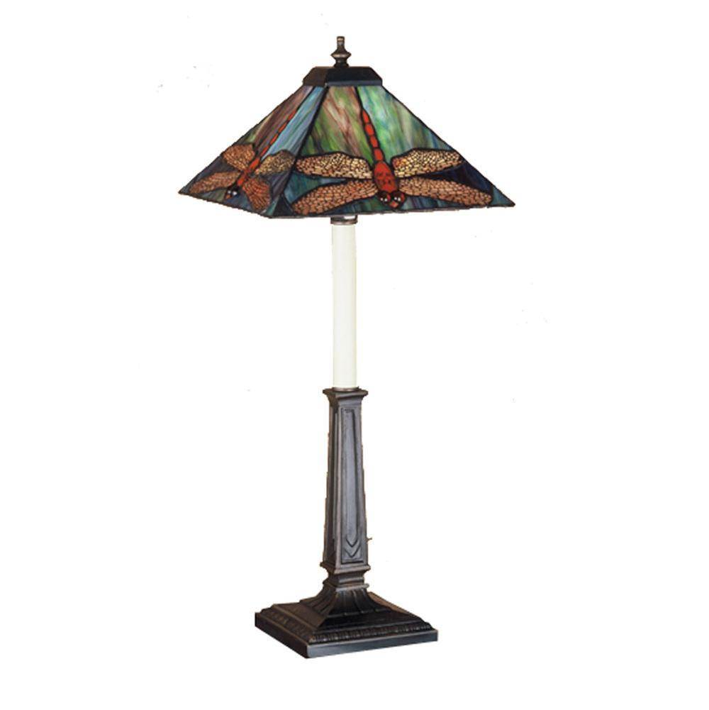 Meyda Tiffany 24.5''H Prairie Dragonfly Buffet Lamp