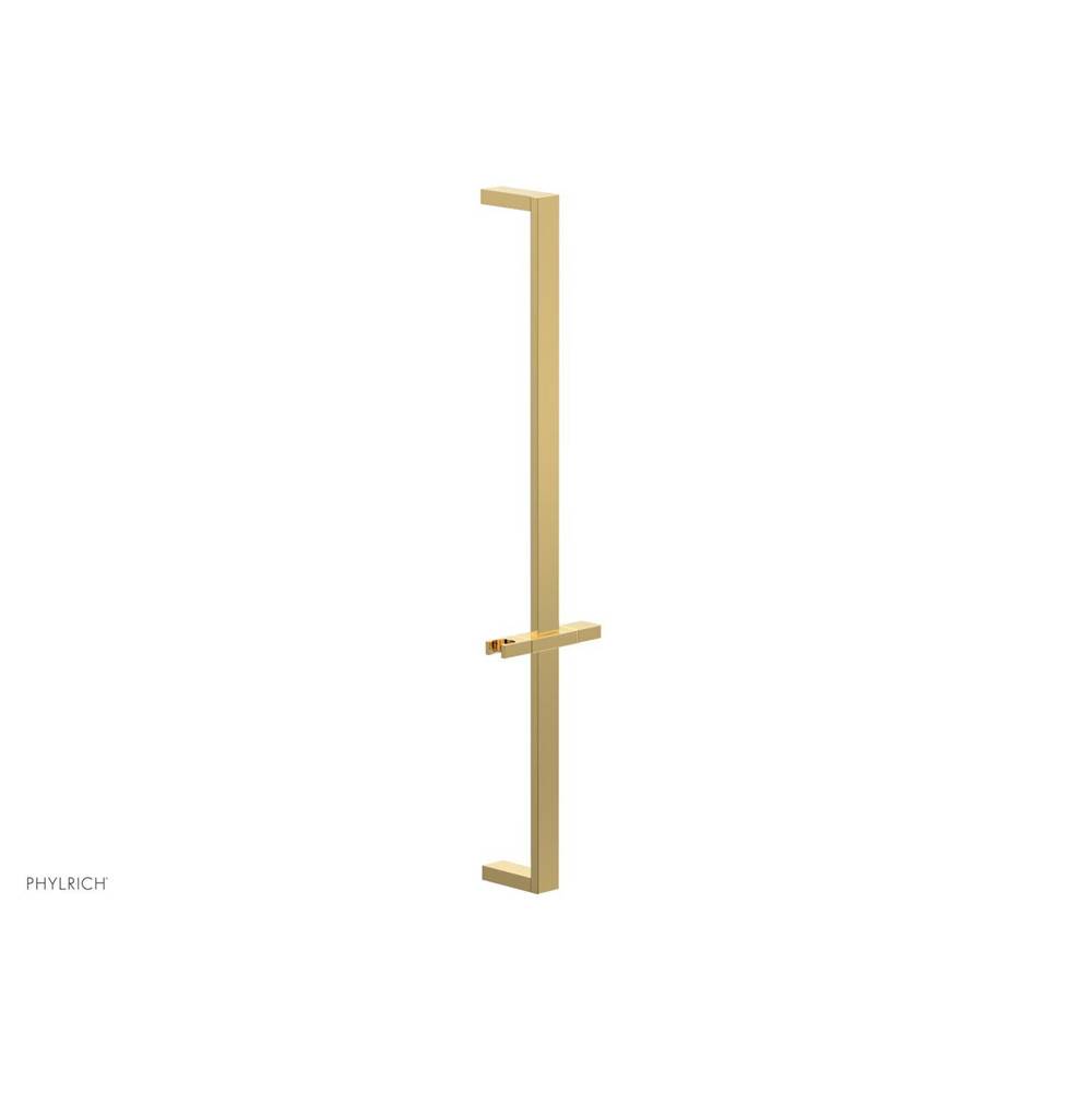 Phylrich Polished Gold 27'' Flat Adjustable Handshower Slide Bar With Holder