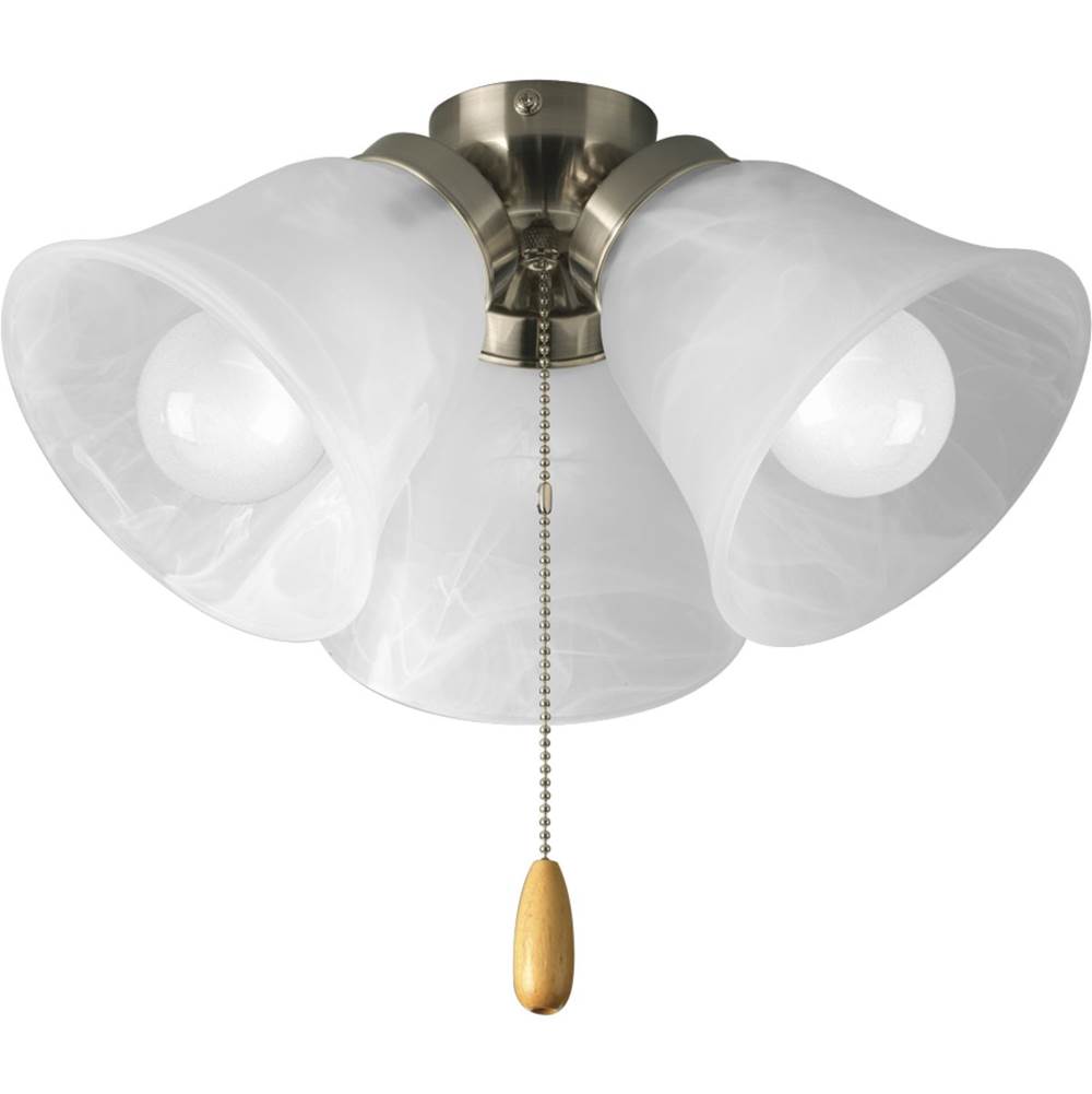 Progress Lighting AirPro Collection Three-Light Ceiling Fan Light