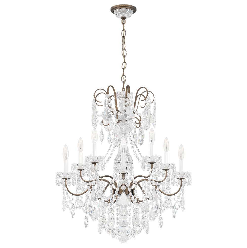 Schonbek New Orleans 10 Light 110V Chandelier in Etruscan Gold with Clear Crystals From Swarovski®