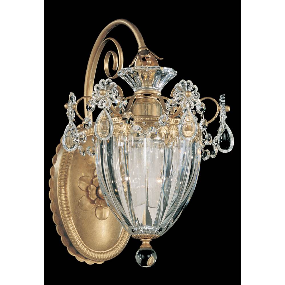 Schonbek Bagatelle 1 Light 120V Wall Sconce in Antique Silver with Clear Radiance Crystal