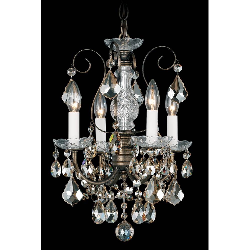 Schonbek New Orleans 4 Light 120V Chandelier in French Gold with Clear Radiance Crystal