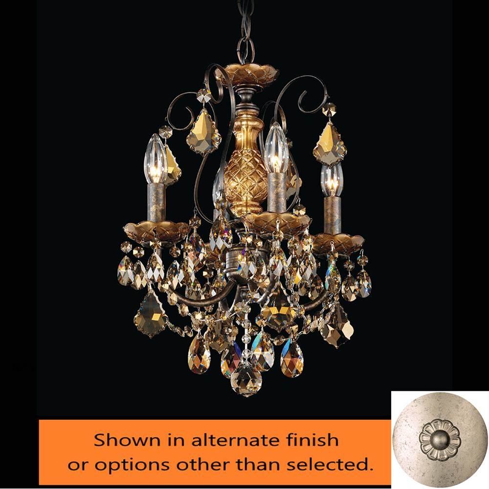 Schonbek New Orleans 4 Light 110V Chandelier in Antique Silver with Clear Heritage Crystal