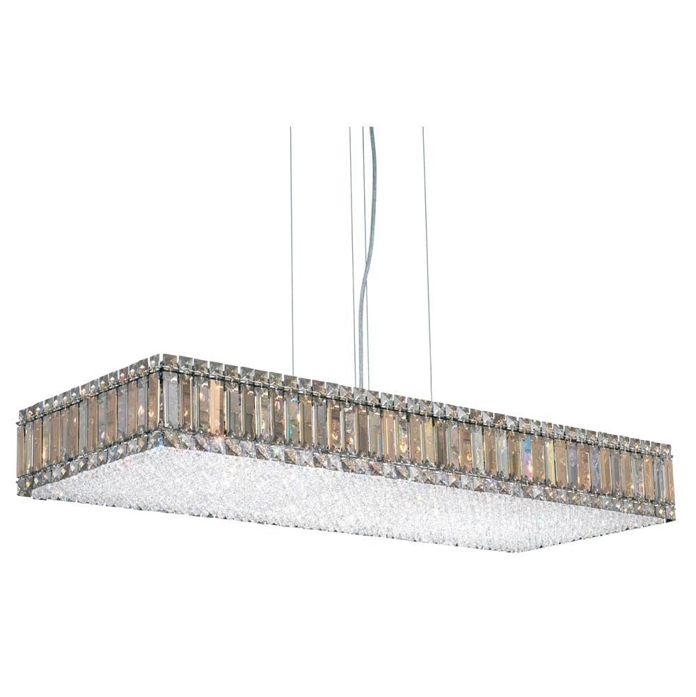 Schonbek Quantum 23 Light 120V Pendant in Polished Stainless Steel with Clear Radiance Crystal