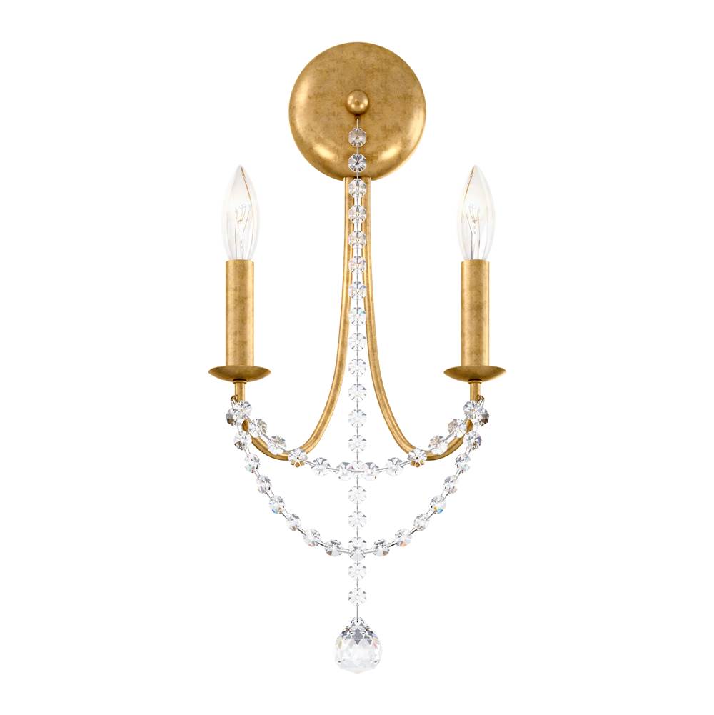 Schonbek Verdana 2 Light 120V Wall Sconce in Heirloom Gold with Clear Optic Crystal