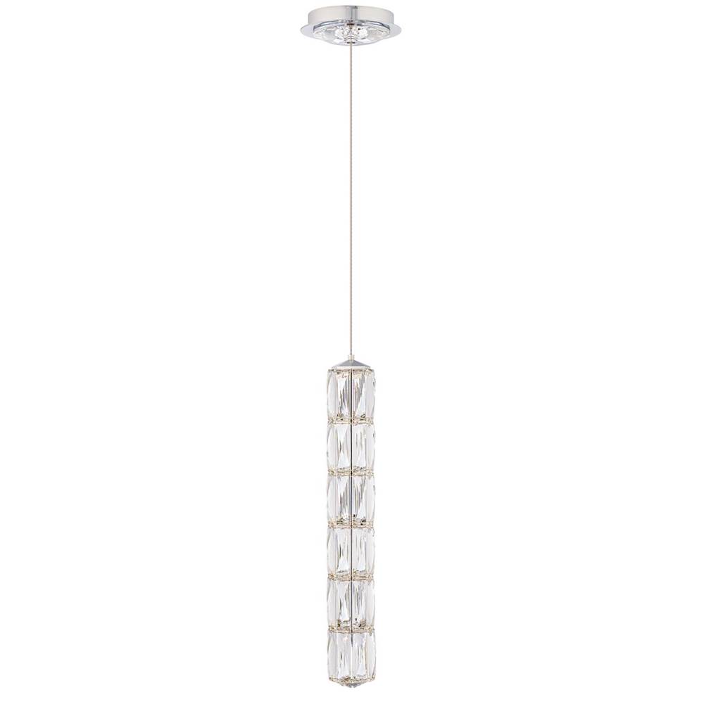 Schonbek Verve LED 19in 120/277V Mini Pendant in Polished Stainless Steel with Clear Radiance Crystal