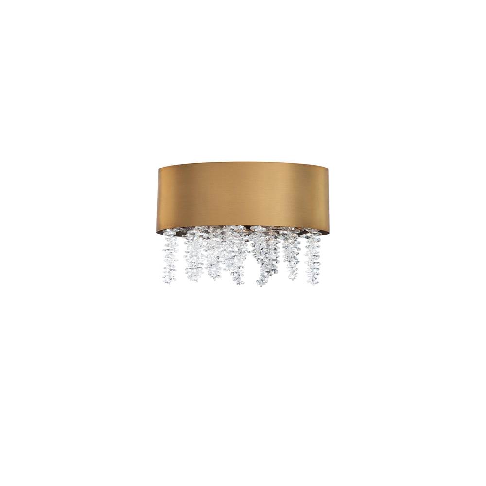 Schonbek SOLEIL 10'' 110V Wall Sconce in Aged Brass with Optic Crystal