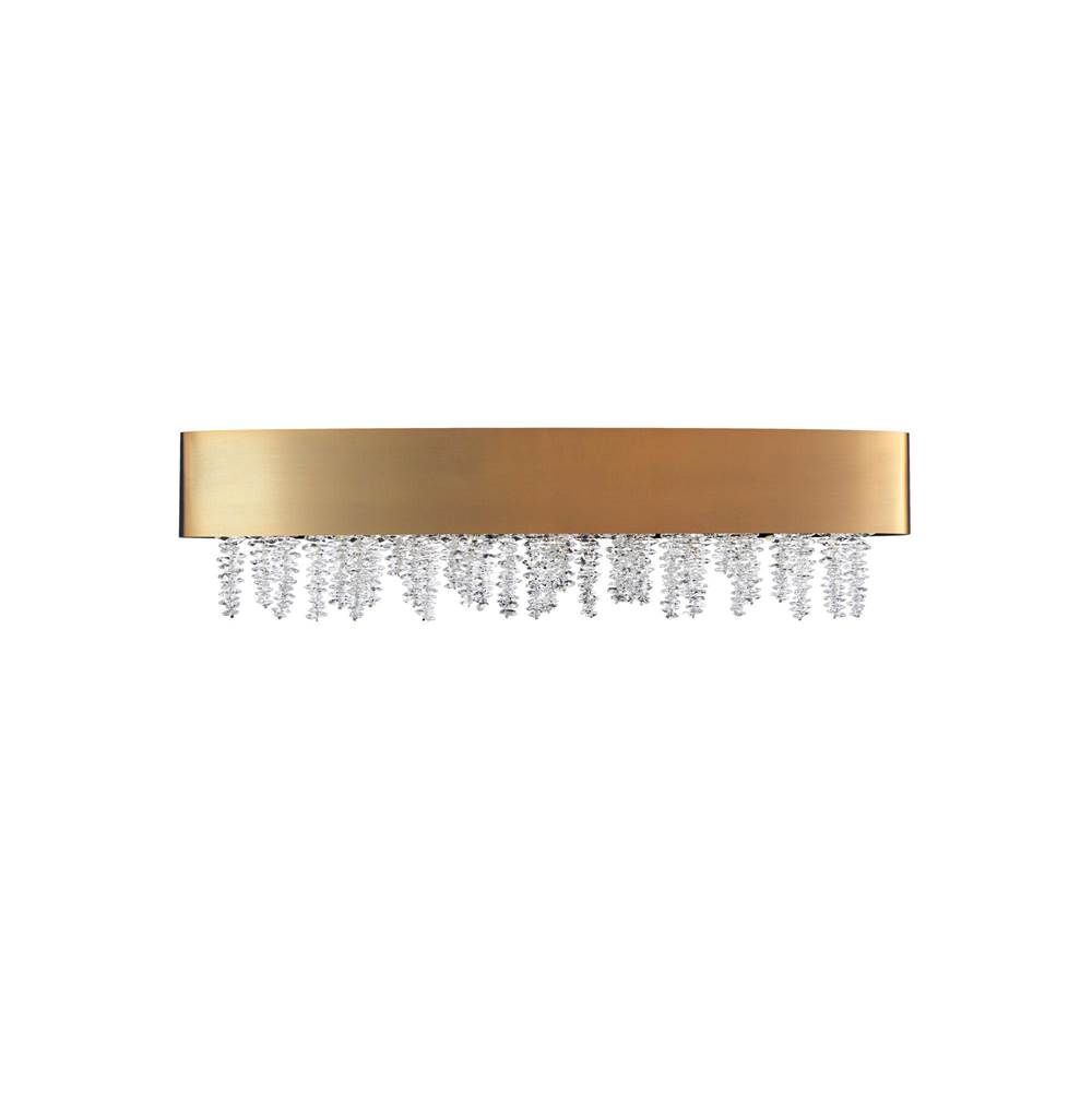Schonbek SOLEIL 27'' 110V Wall Sconce in Aged Brass with Optic Crystal