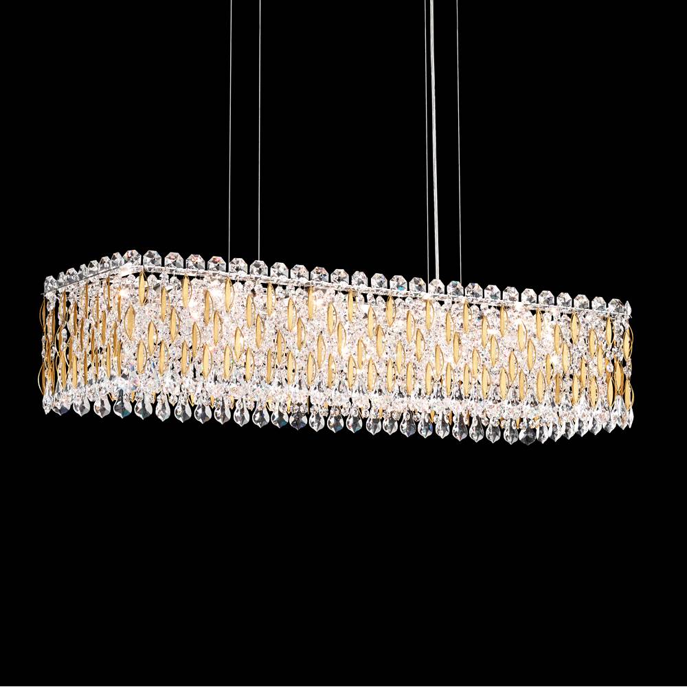 Schonbek Sarella 13 Light 120V Linear Pendant in Heirloom Gold with Clear Radiance Crystal