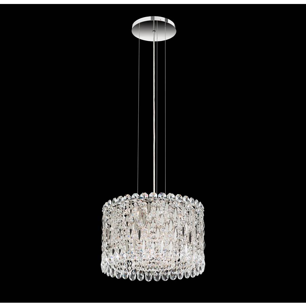 Schonbek Sarella 8 Light 120V Mini Pendant in Polished Stainless Steel with Clear Radiance Crystal