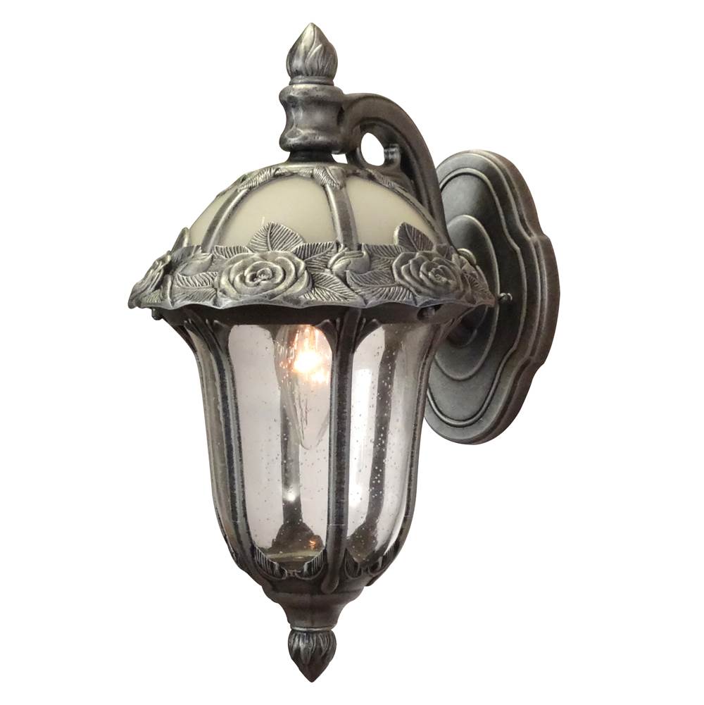 Special Lite Rose Garden F-1711-SW-SG Rose Garden Small Top Mount 1 Light with Clear Seedy Glass Outdoor Wall Lantern