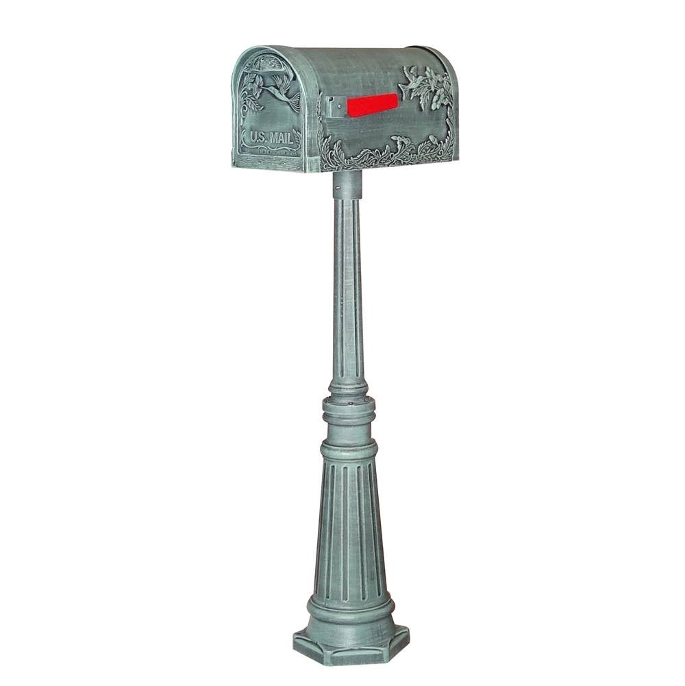 Special Lite Hummingbird Curbside Mailbox and Tacoma Surface Mount Mailbox Post Decorative Aluminum