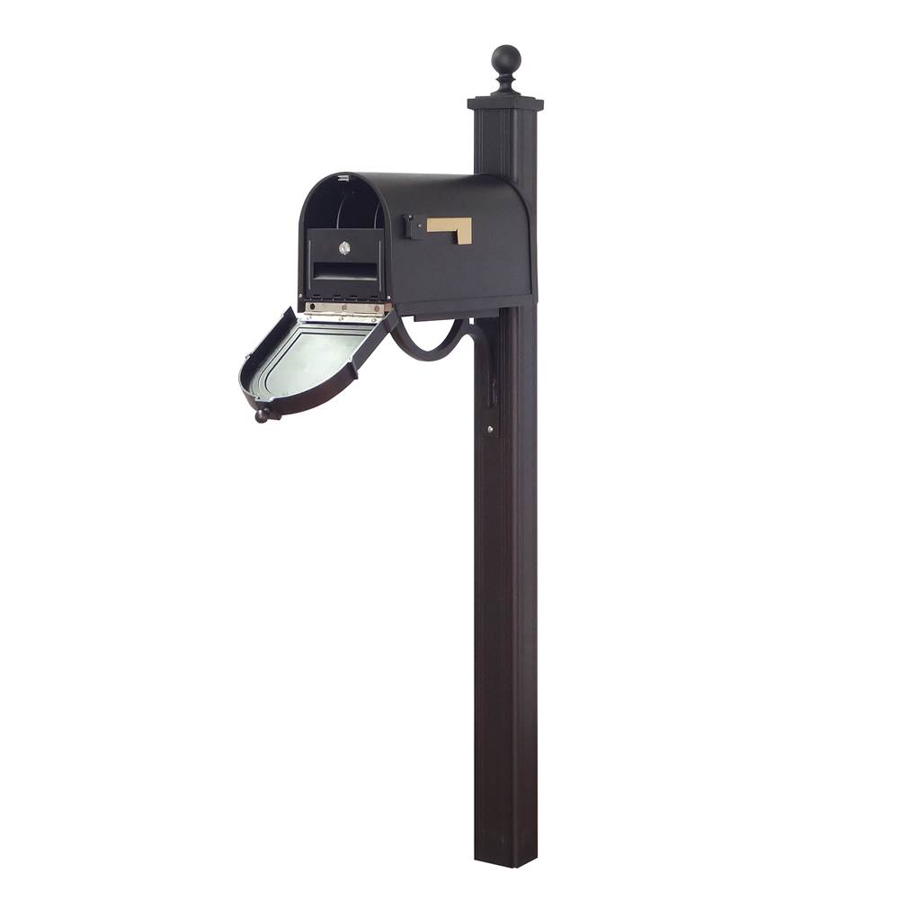 Special Lite Berkshire Curbside Mailbox with Locking Insert and Springfield Mailbox Post