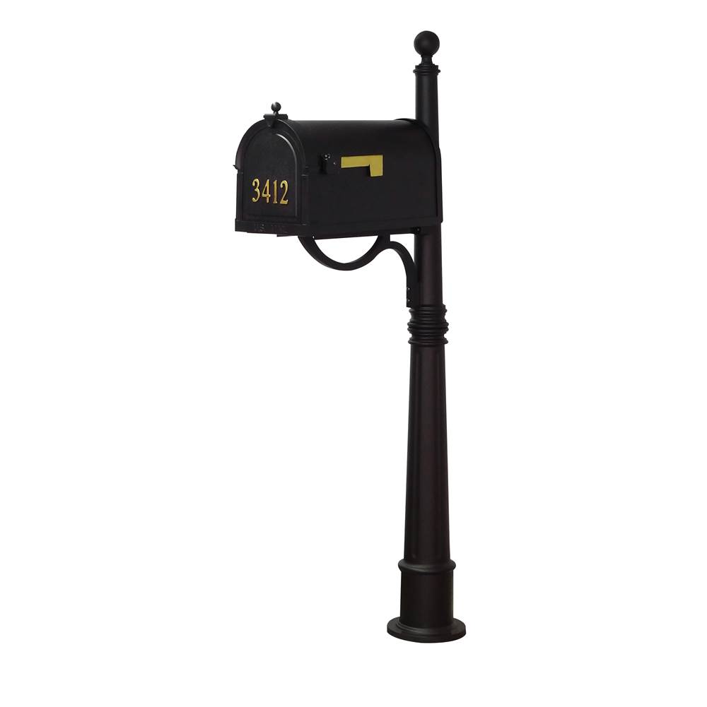 Special Lite Berkshire Curbside Mailbox with Front Address Numbers and Ashland Mailbox Post