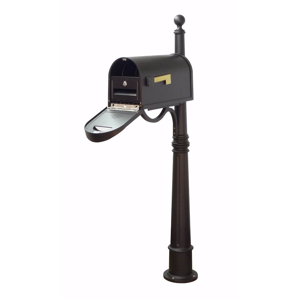 Special Lite Classic Curbside Mailbox with Locking Insert and Ashland Mailbox Post