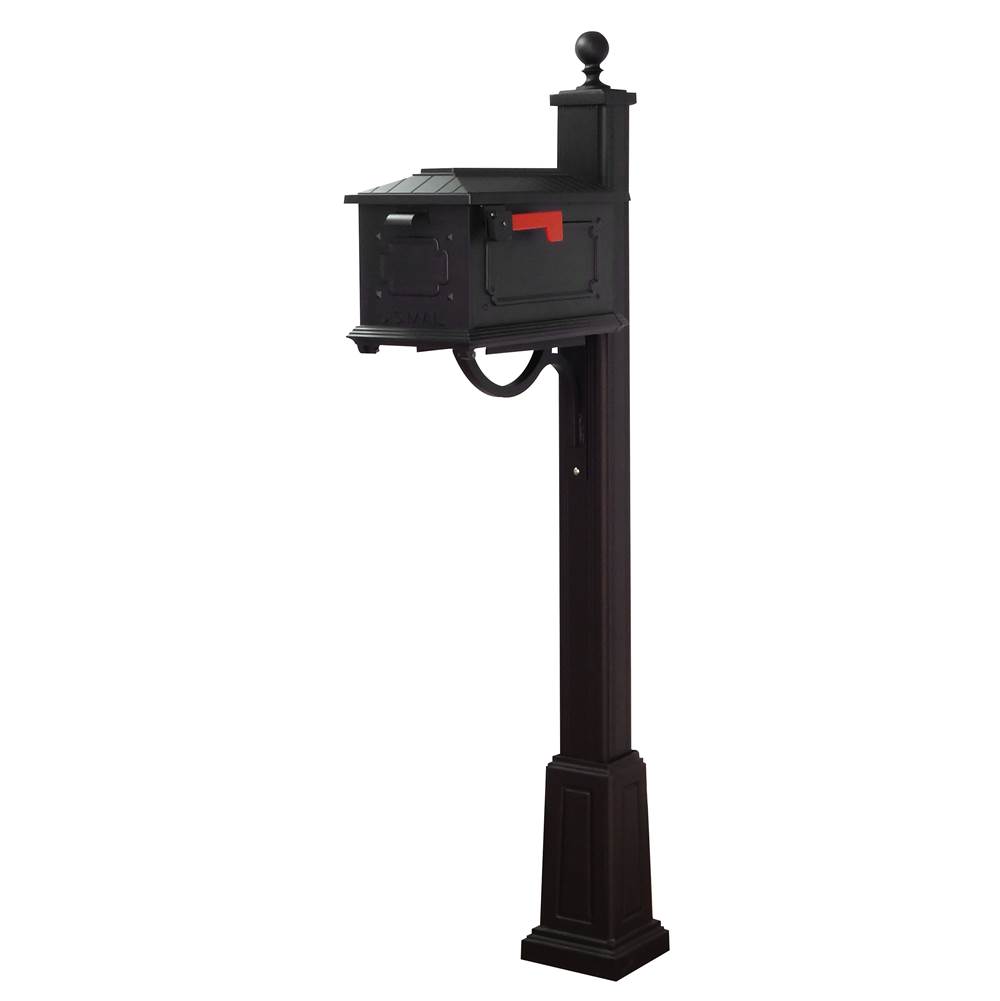 Special Lite Kingston Curbside Mailbox and Main Street Mailbox Post with Base