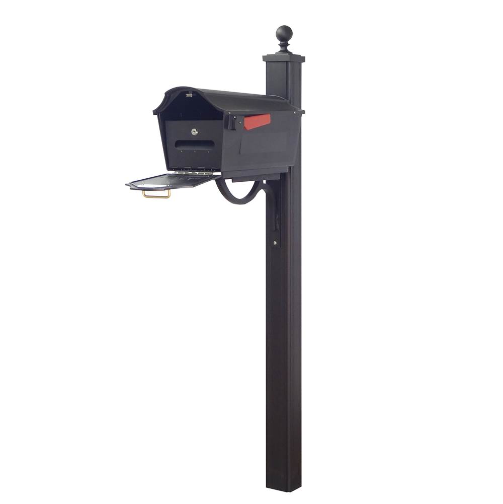Special Lite Town Square Curbside Mailbox with Locking Insert and Main Street Mailbox Post