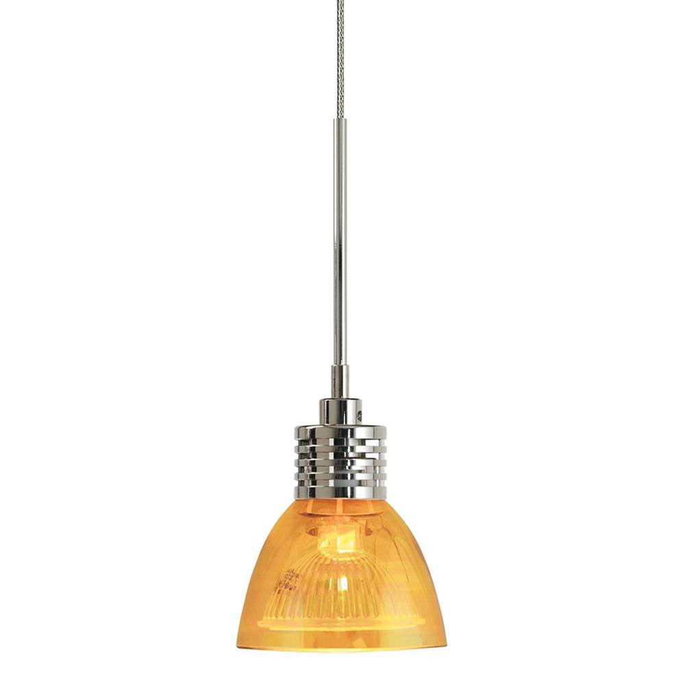Stone Lighting Pendant, Vitrea Action, Amber, Bronze, MR16, LED, 4 W, for Cable Adapter