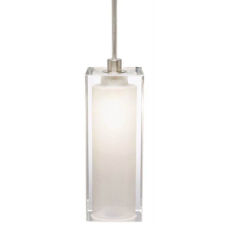 Stone Lighting Pendant, Crystal Rectangle, Clear, Black, G4 JC, LED, 2 W, 110 Lumens, for Monorail Adapter