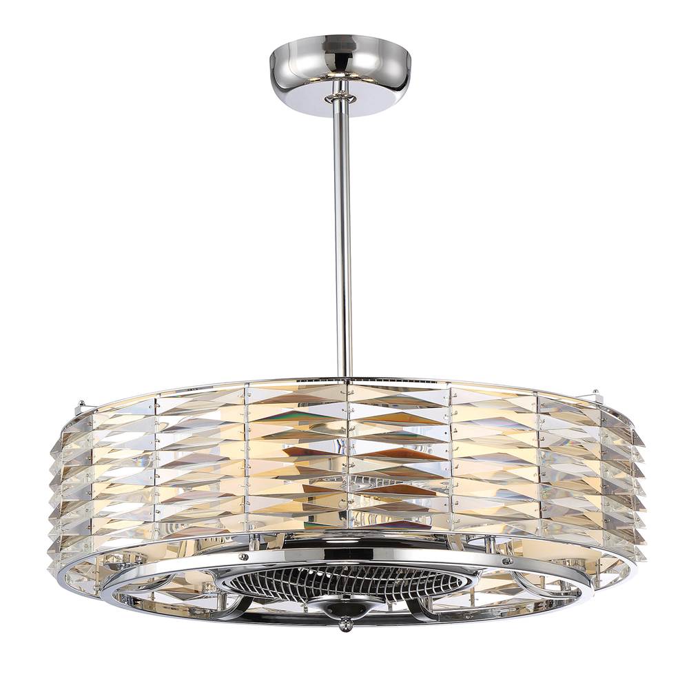 Savoy House Taurus 6-Light Fan D'Lier in Polished Chrome