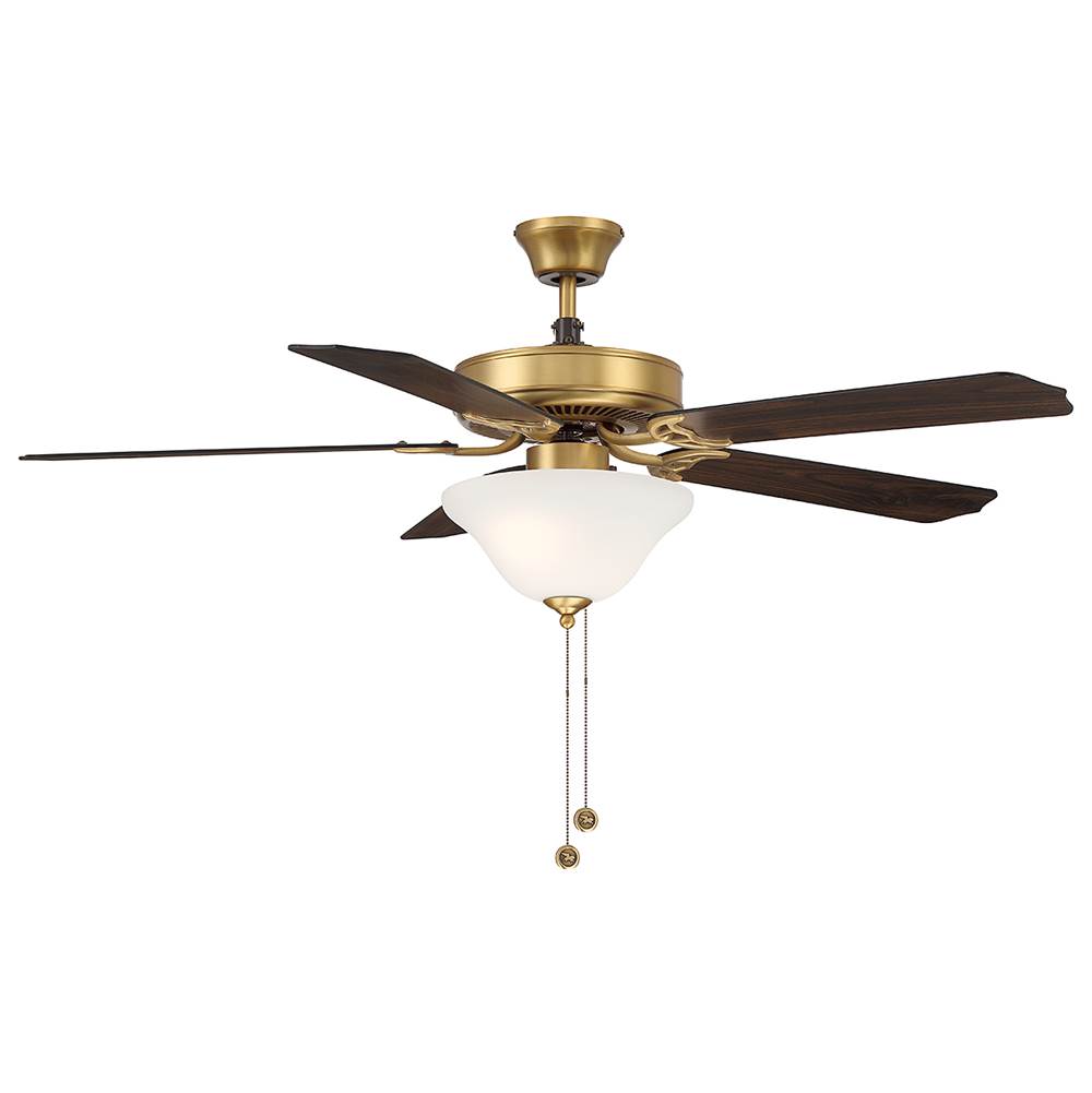 Savoy House 52'' 2-Light Ceiling Fan in Natural Brass