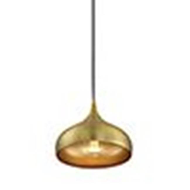 Savoy House 1-Light Plug-In Mini Pendant in Natural Brass