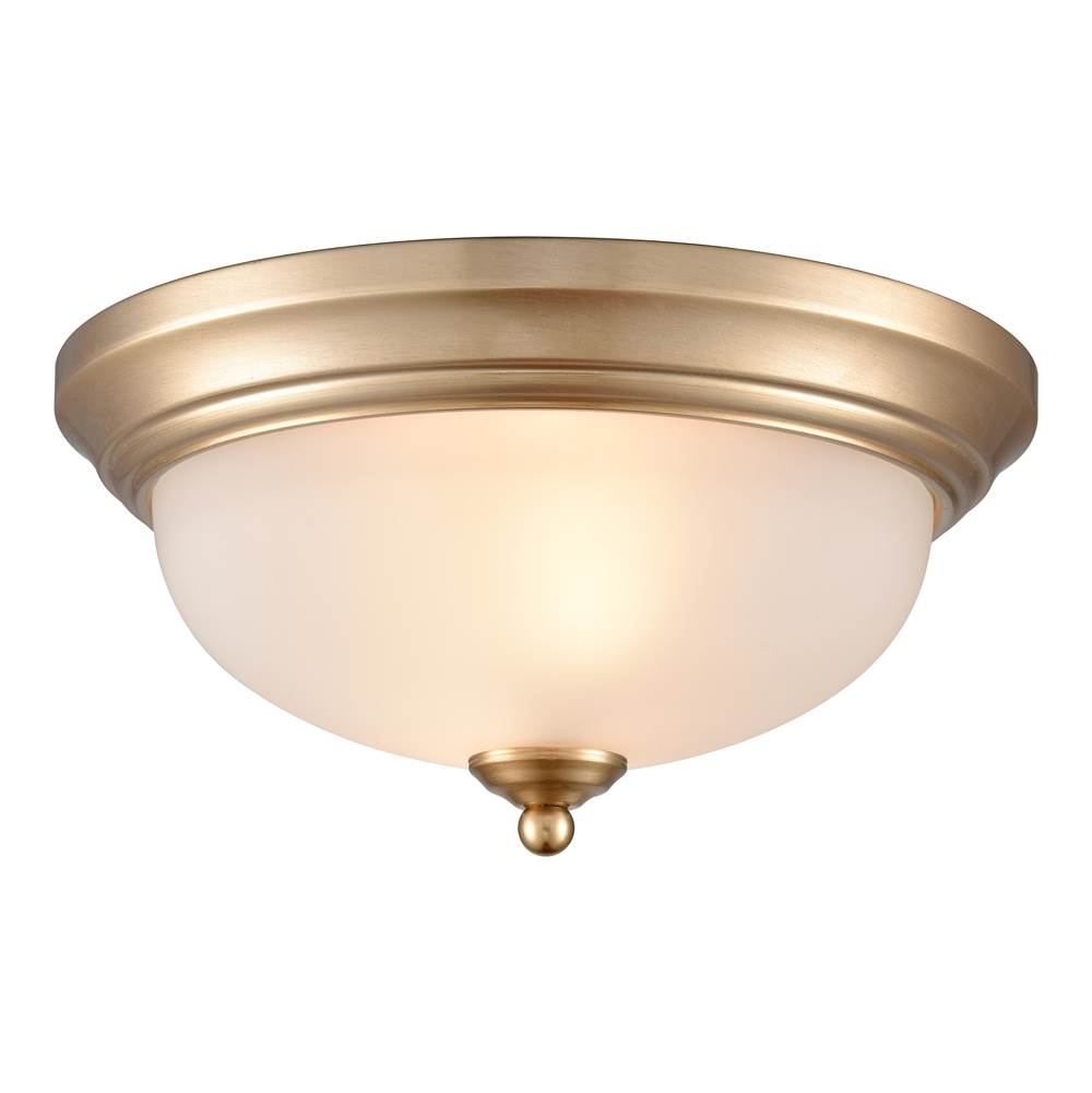 Thomas Lighting Basics 11'' Wide 2-Light Flush Mount - Satin Gold