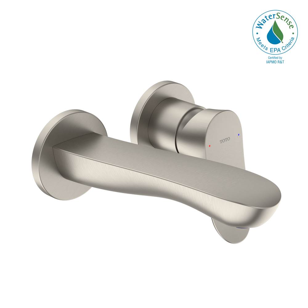 Toto GO 1.2 GPM Wall-Mount Single-Handle Bathroom Faucet with COMFORT GLIDE™ Technology, Brushed Nickel