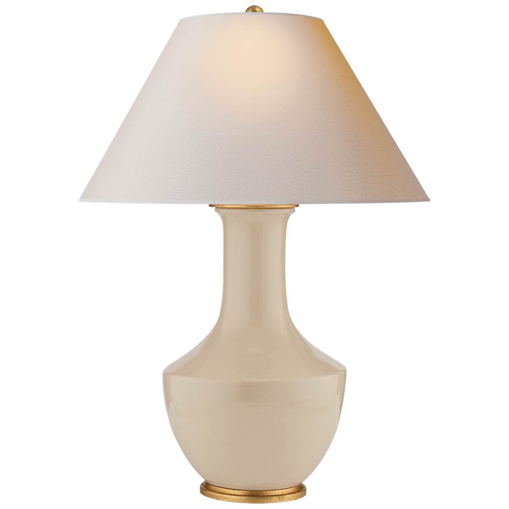 Visual Comfort Signature Collection Lambay Table Lamp in Coconut with Natural Paper Shade