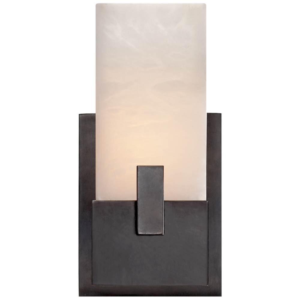 Visual Comfort Signature Collection Covet Short Clip Bath Sconce in Bronze