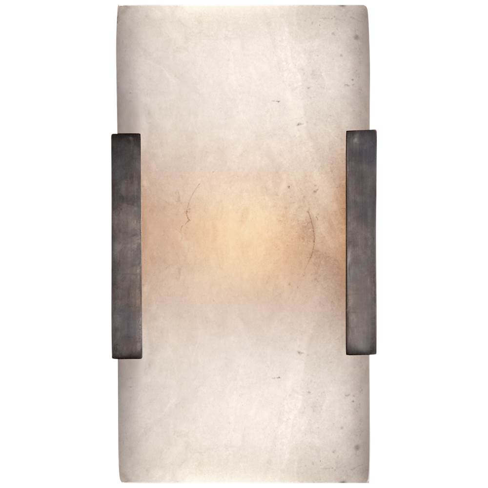 Visual Comfort Signature Collection Covet Wide Clip Bath Sconce in Bronze