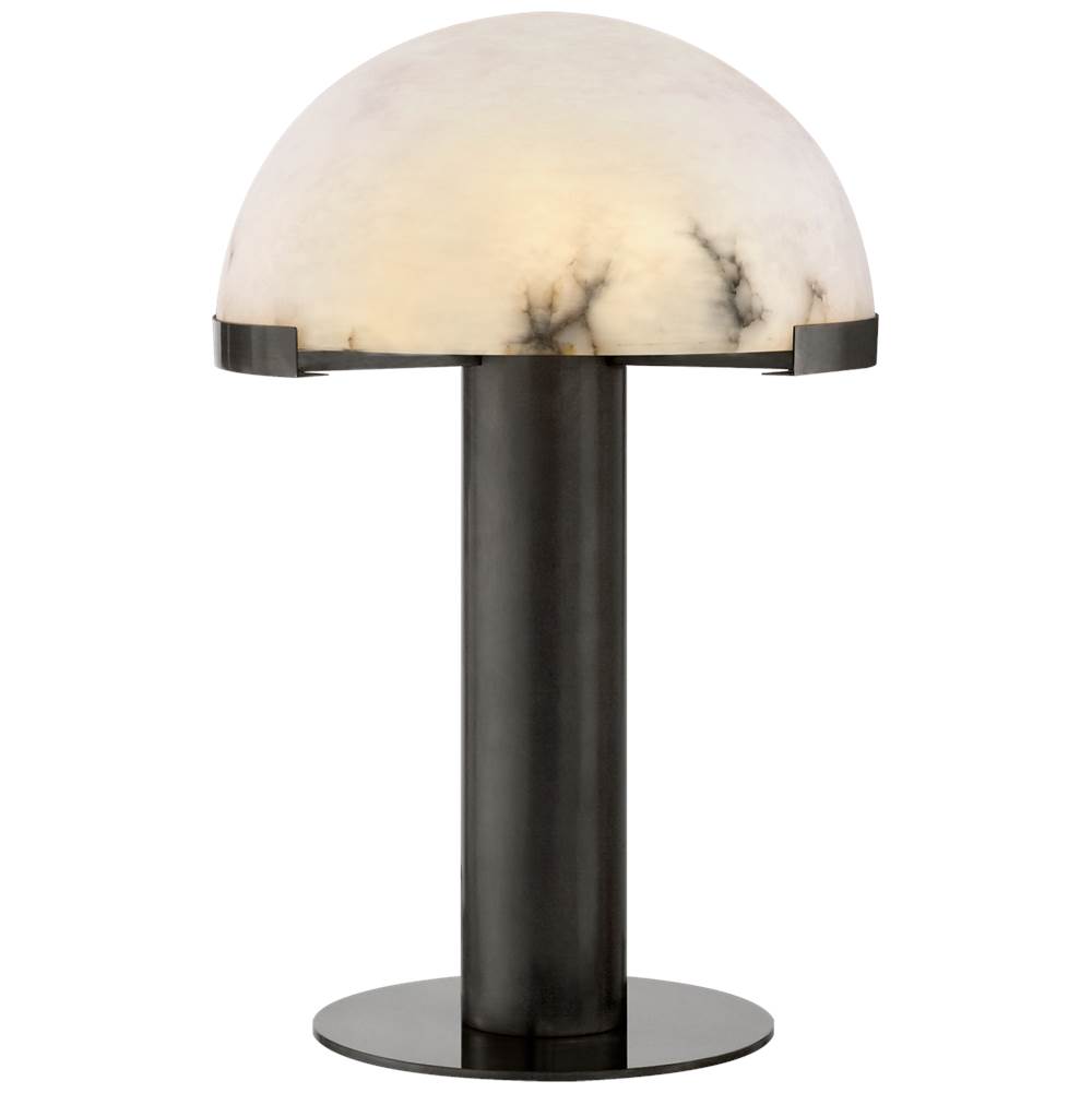 Visual Comfort Signature Collection Melange Table Lamp in Bronze with Alabaster