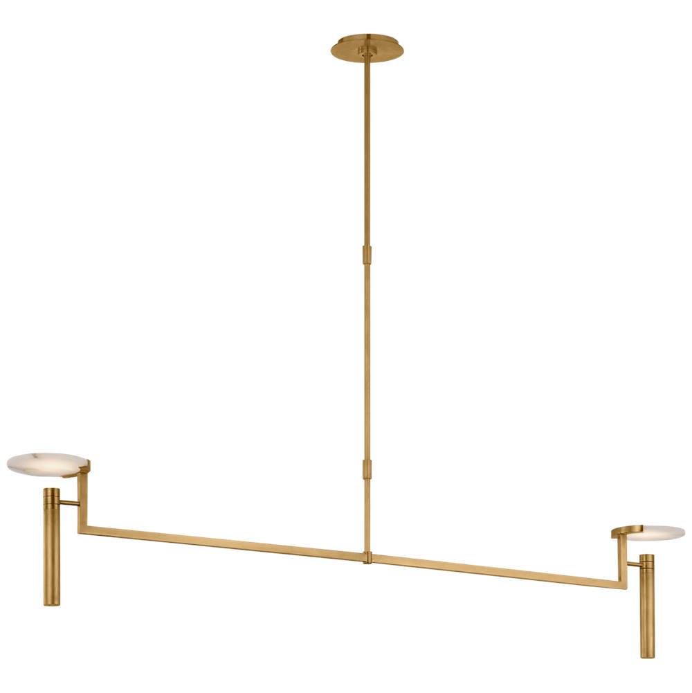 Visual Comfort Signature Collection Melange Extra Large Floating Disc Linear Chandelier