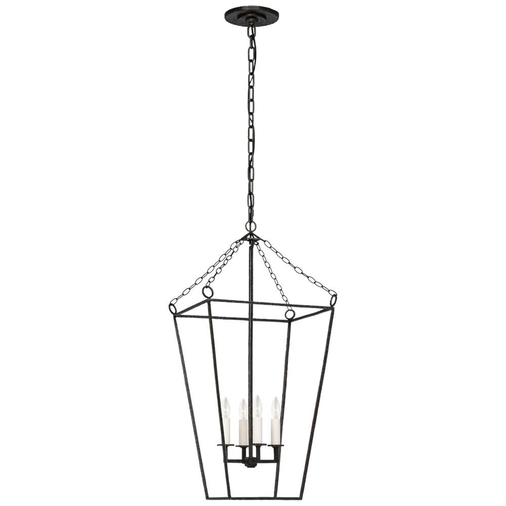 Visual Comfort Signature Collection Malloy 14'' Open Frame Forged Lantern
