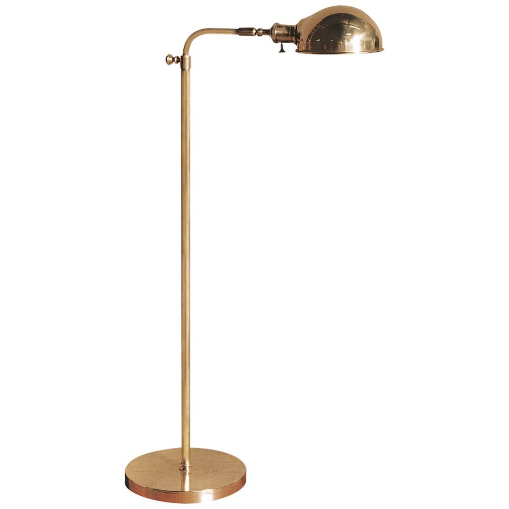 Visual Comfort Signature Collection Old Pharmacy Floor Lamp in Hand-Rubbed Antique Brass