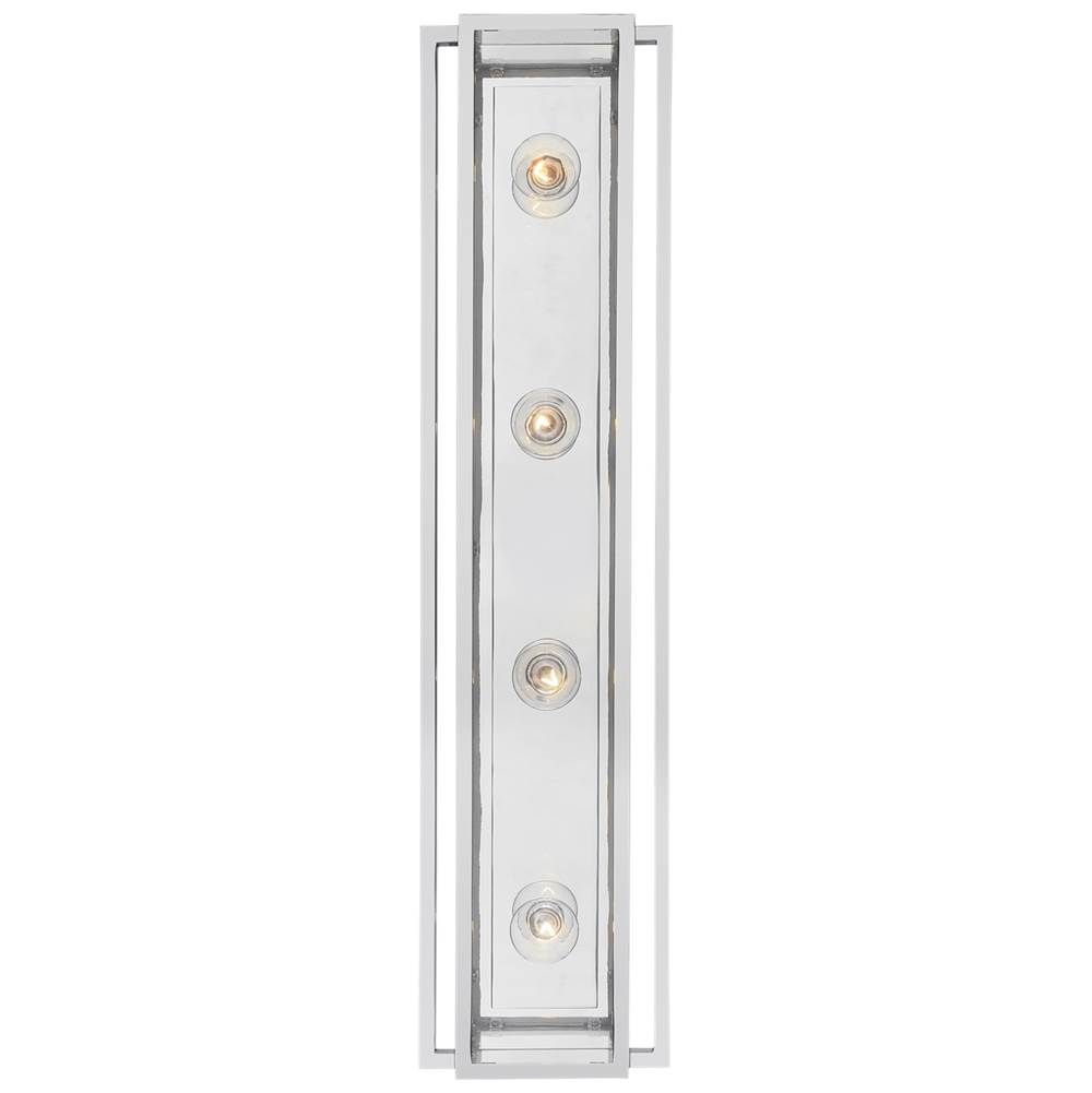Visual Comfort Signature Collection Halle 30'' Vanity Light in Polished Nickel with Clear Glass