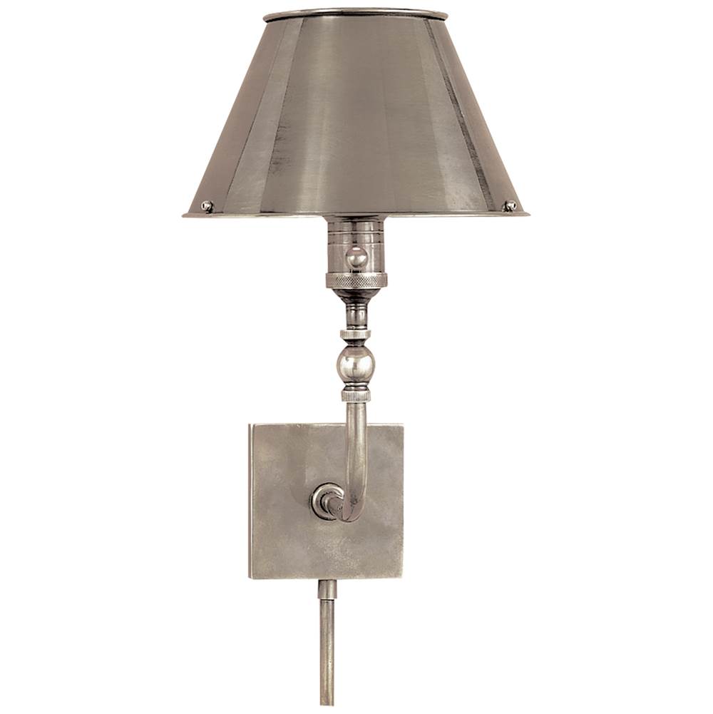 Visual Comfort Signature Collection Swivel Head Wall Lamp in Antique Nickel