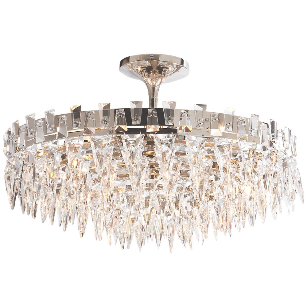 Visual Comfort Signature Collection Trillion Large Flush Mount in Polished Nickel