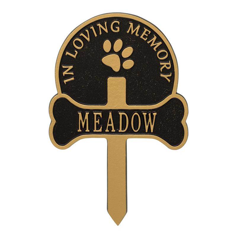 Whitehall Products Paw and Bone Personalized Pet Memorial Yard Sign