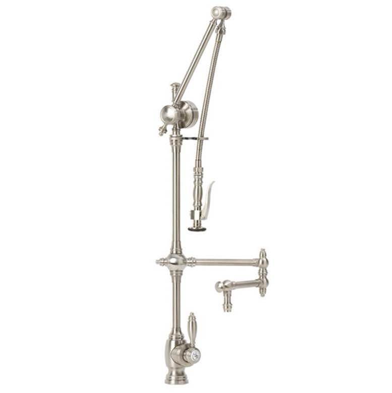 Waterstone Waterstone Traditional Gantry Pulldown Faucet - 12'' Articulated Spout - 2pc. Suite