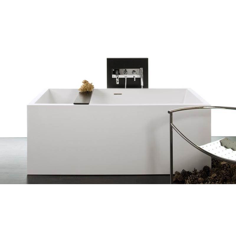 WETSTYLE Cube Bath 62 X 30 X 24 - 1 Wall - Built In Nt O/F & Mb Drain - White Matte