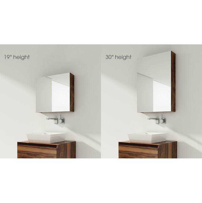 WETSTYLE Furniture ''M'' - Mirrored Cabinet 28 X 30 Height - Oak Smoked