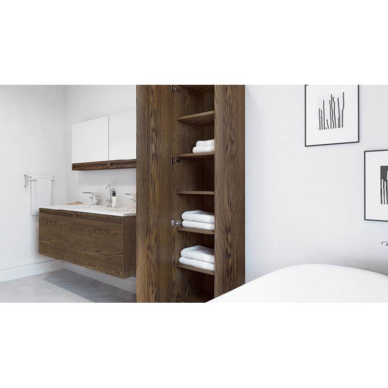 WETSTYLE Furniture Element Rafine - Linen Cabinet 16 X 66 - Lacquer Black Matt